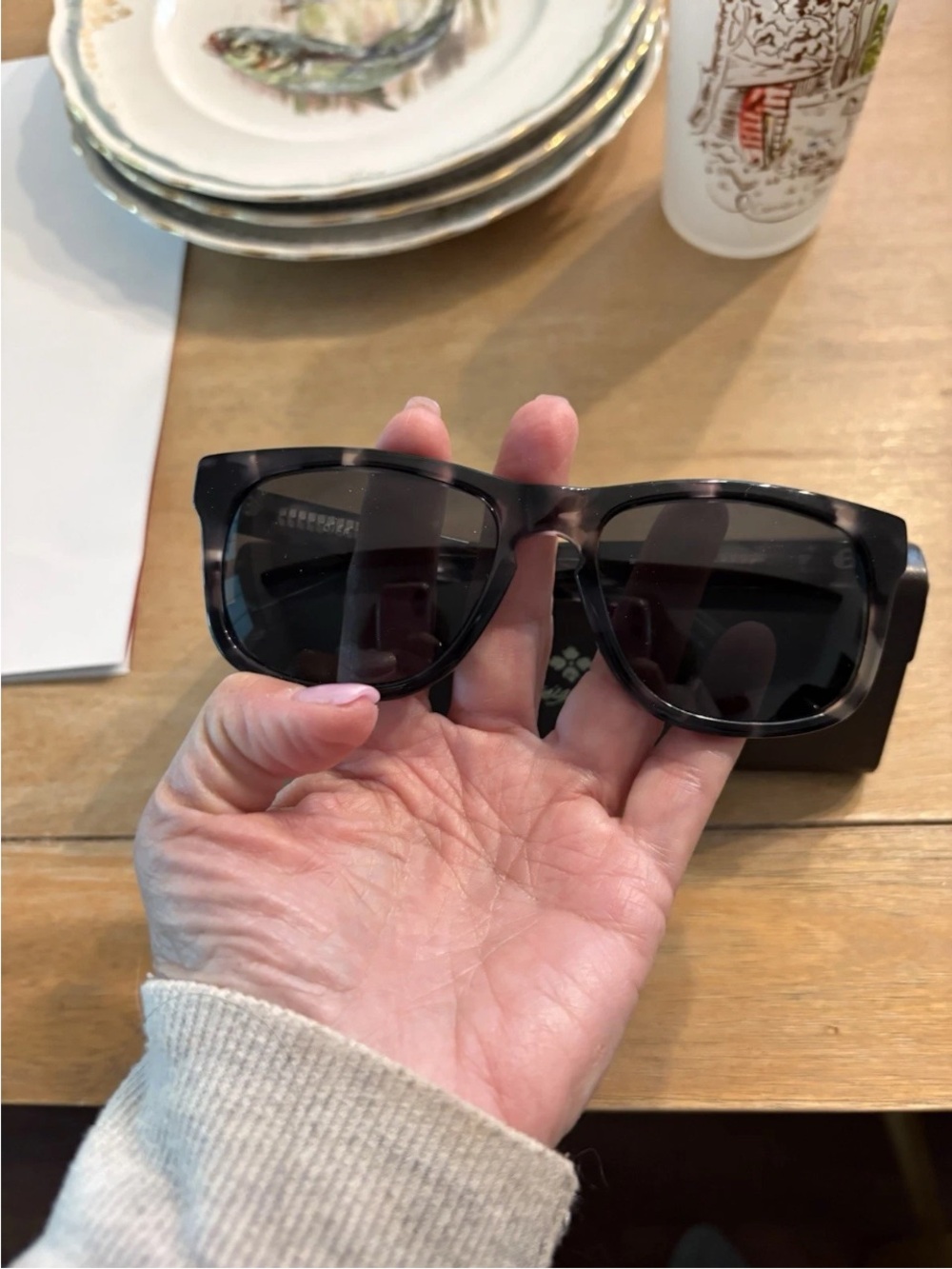 Patricia Nash Black Tortoiseshell Square Sunglasses
